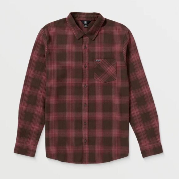 VOLCOM - Loreto Flannel Long Sleeve Shirt - Pumice - Large - Picture 1 of 6